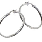 Créole or blanc 18 carats lisse