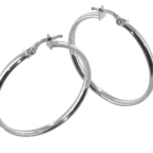 Créole or blanc 18 carats lisse