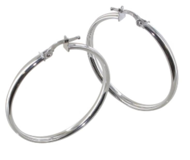 Créole or blanc 18 carats lisse