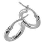 Créole or blanc 18 carats ronde lisse