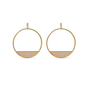 Créole plaqué or strass