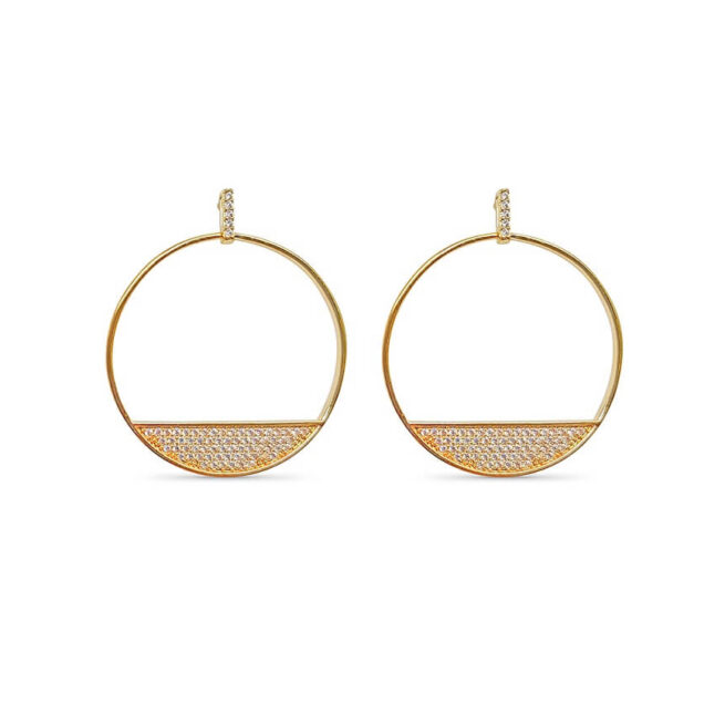 Créole plaqué or strass