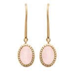 Pendante plaqué or Quartz rose