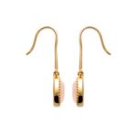 Pendante plaqué or Quartz rose