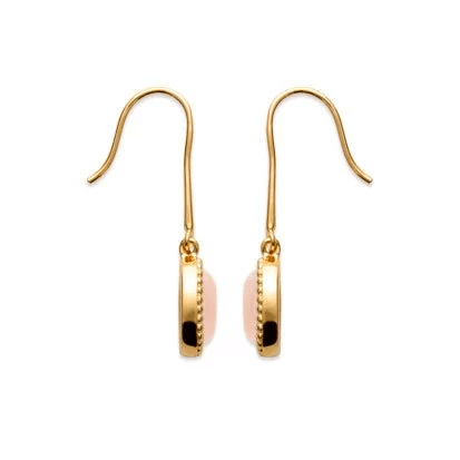 Pendante plaqué or Quartz rose