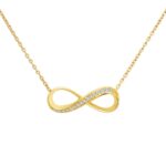 Collier plaqué or pendentif infini