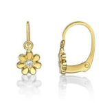 Dormeuse or 18 carats fleur