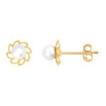 Boucles d'oreilles perle de culture Or