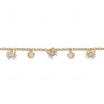 Bracelet plaqué or pendentifs