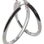 Créole argent ovale