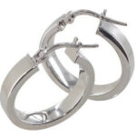 Créole argent rectangle