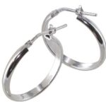 Créole argent demi jonc lisse