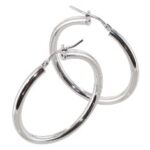 Créole argent lisse tube 3mm