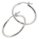 Créole argent lisse tube 2mm