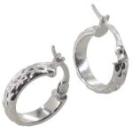 Créoles or blanc demi jonc ananas