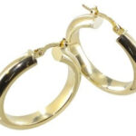 Créoles or demi jonc tube 5mm