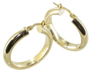 Créoles or demi jonc tube 5mm