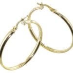 Créole or jaune 18 carats fil plat