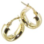 Créoles or 18 carats fil plat large