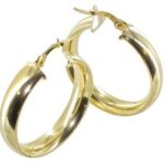 Créoles or 18 carats fil plat large