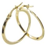 Créole or jaune 18 carats fil triangle