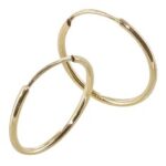 Créole or jaune 18 carats flexible ronde lisse