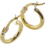 Créole or jaune 18 carats lisse ronde