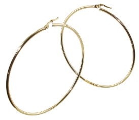 Créole or jaune 18 carats lisse ronde