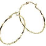 Créole or jaune 18 carats torsadée