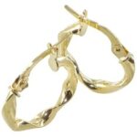 Créole or jaune 18 carats torsadée large Anabelle