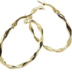 Créole or jaune 18 carats torsadée large Anabelle