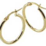 Créole or jaune 18 carats ovale