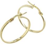 Créole or jaune 18 carats fil rectangle