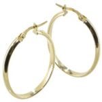 Créoles or demi jonc lisse ovale