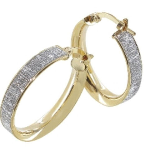 Créole or ovale glitter