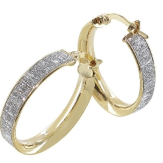 Créole or ovale glitter