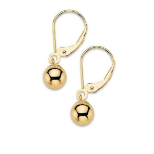 Dormeuses plaqué or boule