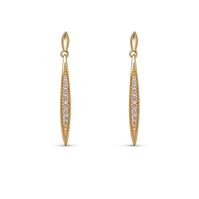 Boucles d'oreilles  plaqué or Brillante