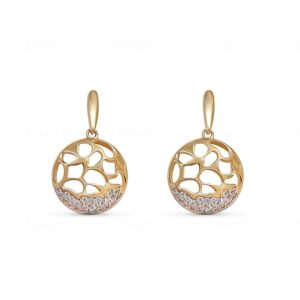 Boucles d'oreilles plaqué or carapace