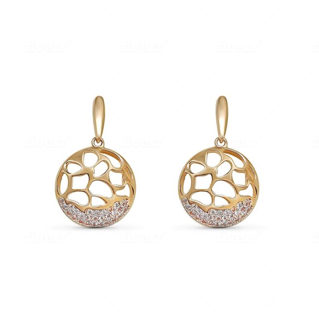 Boucles d'oreilles plaqué or carapace