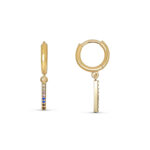 Dormeuses pendantes plaqué or