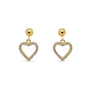 Boucles d'oreilles  plaqué or oxydes de zirconiums