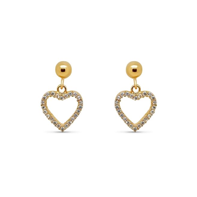 Boucles d'oreilles  plaqué or oxydes de zirconiums