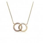 collier plaqué or double cercle