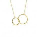 Collier plaqué or cercles