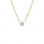 Collier plaqué or pendentif oxyde de zirconium