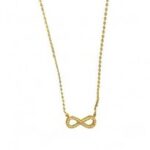 Collier plaqué or femme mini pendentif infini