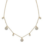 Collier plaqué or pastilles oxydes de zirconium