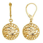 Boucles d'oreilles en or arbre de vie