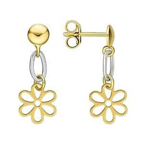 Boucles d'oreilles Or blanc et jaune